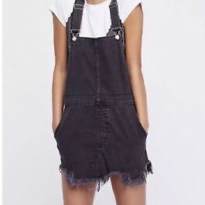 FREE PEOPLE - Denim Distressed Overall Dress